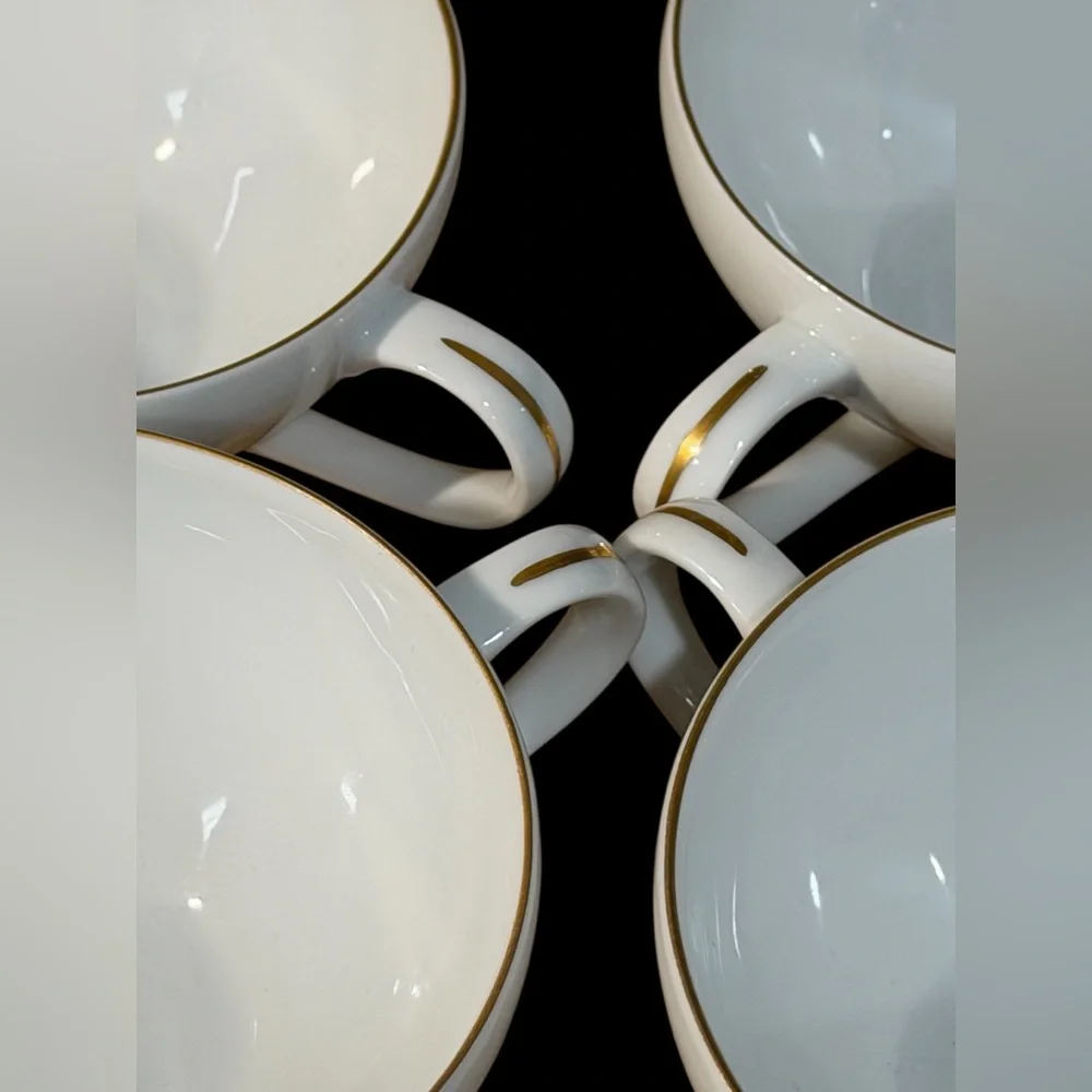 Vintage Fukagawa Arita 901 Set 4 cups 4 Saucers 1 Creamer Coffee Tea Collectible